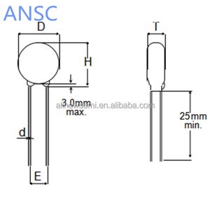 Varistor de Óxido de Zinc 0.02W MOV 07D220K 220KD07 - Product Image 3