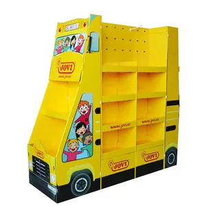 Supermarket Train Shape Cardboard Pallet Display Stand 4 Layer For Biscuit Toy