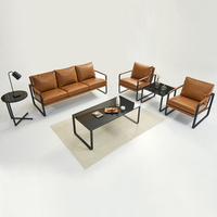 Neues Produkt Rundes Kleines Heimbüro mit Couch Executive-Sofa-Set Kunstleder Bürosofas
