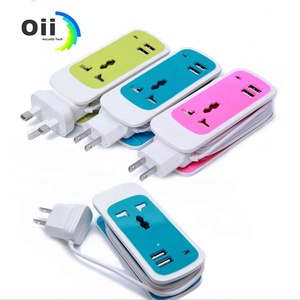 2 cổng <span class=keywords><strong>USB</strong></span> tường sạc thông minh Power Strip US/UK/EU cắm máy tính để bàn điện mở rộng ổ cắm - Product Image 1