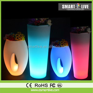 De gran tamaño de la Iluminación Led Planter Pot/LED iluminación tall ronda maceta de plástico - Product Image 2