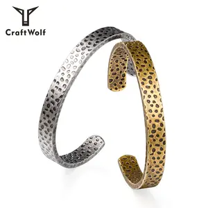 Craft Wolf 2020 Jewelry Mens Women personalized gold Jewelry trendy designer Stainless Steel cuff bangle Bracelet