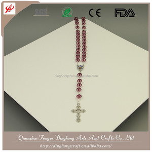 Pas cher bois <span class=keywords><strong>grain</strong></span> de chapelet, Chapelet <span class=keywords><strong>collier</strong></span>, Catholique chapelet perles ambre chapelet - Product Image 1