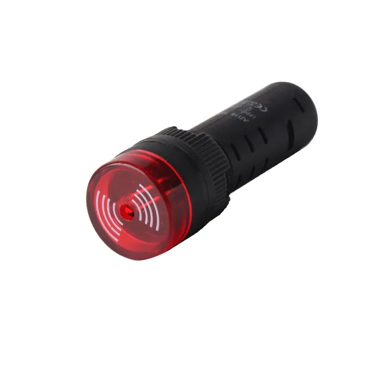 CE красного цвета AD16-16SM 16 мм вспышка световой индикатор лампа с зуммер 12V