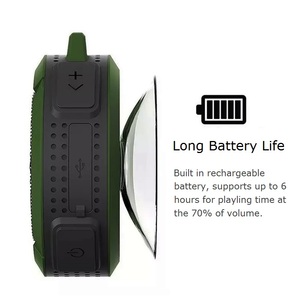 C6 Xách Tay Loa Không Dây Với Sucker Nhà Máy Giá Không Thấm Nước FM Tắm Đài Phát Thanh Pin Không Thấm Nước Nhựa Loa 10 Inch - Product Image 4