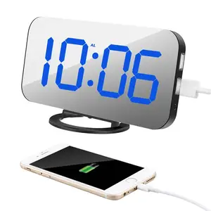 Magia de Alta qualidade modern Digital desk alarm clock com penholder/relógio penholder desktop/escritório, presente de casa com penholder