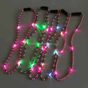 2023 Wholesale LED Mardi Gras Beads Necklace Pendant For Party Favor