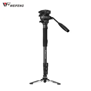 Yüksek kaliteli Weifeng WF-3958M Kamera Monopod Profesyonel Taşınabilir Alüminyum Alaşım el tripod Sıvı Pan Kafa