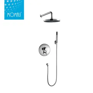 Momali Bathroom Wall Hidden Shower Mixer, Hidden Rainfall Concealed Faucet
