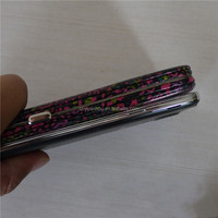 Dompet Kartu Kanvas Bermotif Nasional dengan Bingkai Logam dan Engsel Datar untuk Wanita