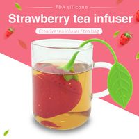 Infuseur de filtre à thé en silicone en plastique mignon avec poignée mini infuseur de thé aux fruits unique outils de thé pour cadeau
