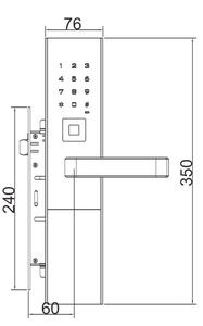 Ménage Anti-vol biométrique mot de passe de sécurité porte 4 numérique serrure <span class=keywords><strong>maison</strong></span> serrures - Product Image 6