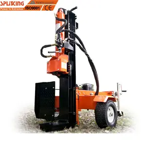 50 ton 15HP Benzinemotor 5.5 inches Ram Hydraulische Verticale en Horizontale Log Splitter