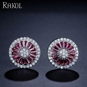 RAKOL EP293 <span class=keywords><strong>orecchini</strong></span> in <span class=keywords><strong>argento</strong></span> carino cerchi all'ingrosso Cubic Zirconia CZ cerchio di cristallo da sposa <span class=keywords><strong>orecchini</strong></span> da sposa - Product Image 4