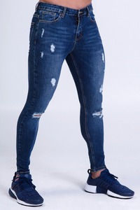 <span class=keywords><strong>Jeans</strong></span> da uomo in Denim blu di alta qualità <span class=keywords><strong>Jeans</strong></span> <span class=keywords><strong>Super</strong></span> <span class=keywords><strong>Skinny</strong></span> Fit all'ingrosso - Product Image 6