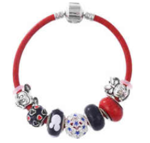 Mujeres Lobo cuero pulsera trenzada cuero Rosa pulsera - Product Image 3
