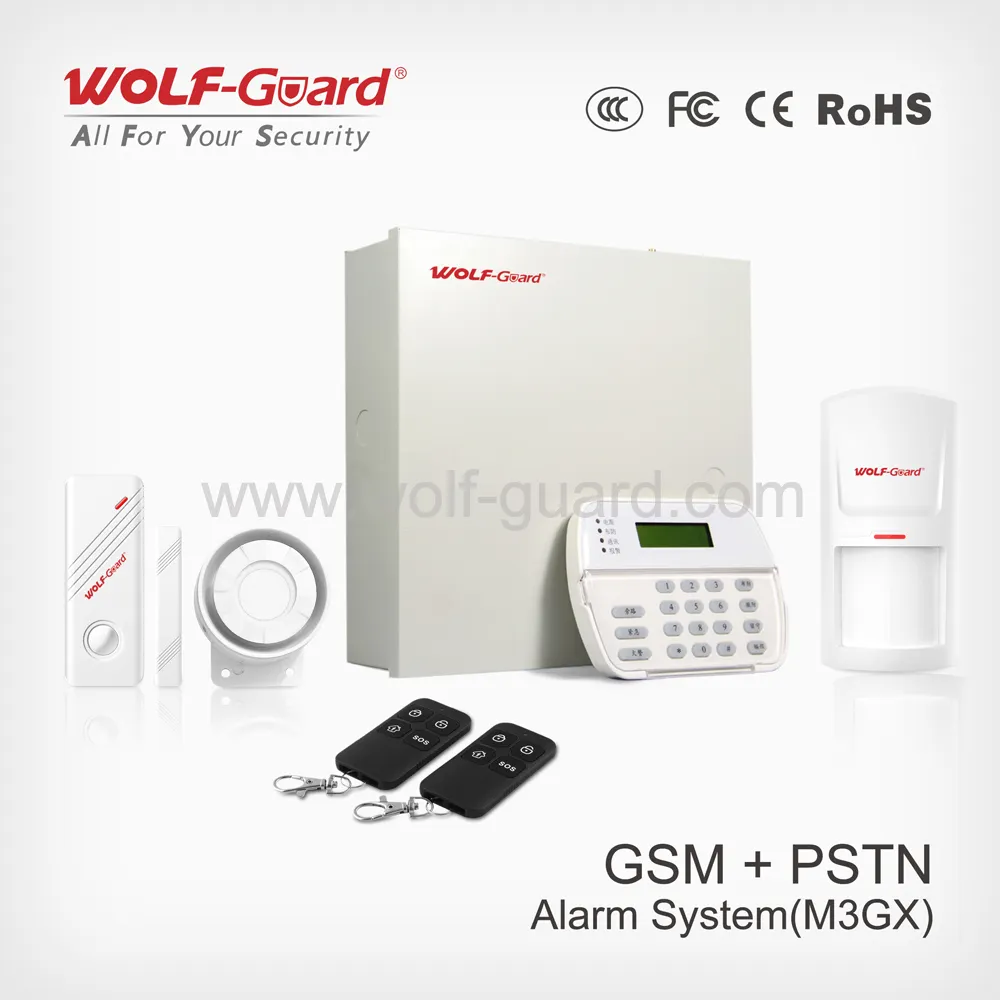 2016ベストGSM PSTN GPRS LAN IP TCP有線家庭用盗難警報システムGSM付き家庭用金庫