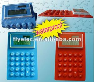 Hot impermeabile del silicone solare piccolo di base calcolatrice promozionale amortization calcolatrice elettronica promozionale fabbriche - Product Image 3
