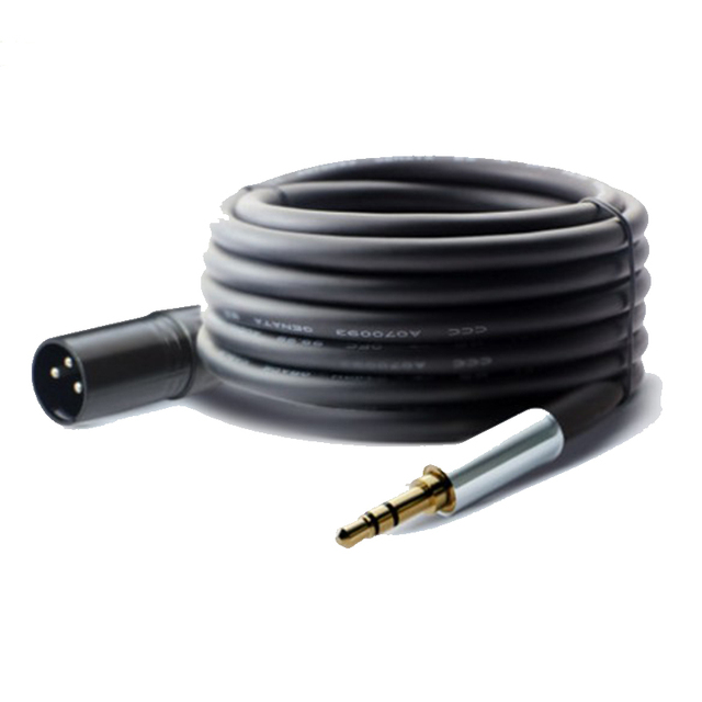 High Quality XLR Aux 6ft Cable 1/8" TRS Stereo to XLR Male Cables 3.5mm (Mini) to XLR M Cord for Hdtv Computer