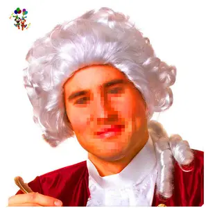 Powder Dress Up Adult Party Costume Colonial Man Wigs HPC-1270
