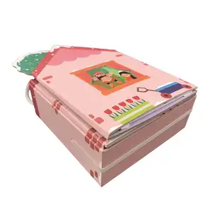 Caixa de presente de papel da caixa de presente de papel romântica / casa dada forma do cartão