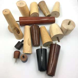 Pies de moño para muebles de madera, juego de patas de sofá de 4 pulgadas con acabado de vino tinto, suministro directo de fábrica - Product Image 4