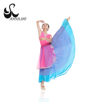 Robe de danse lyrique rose longue brodée en gros Costume de style chinois