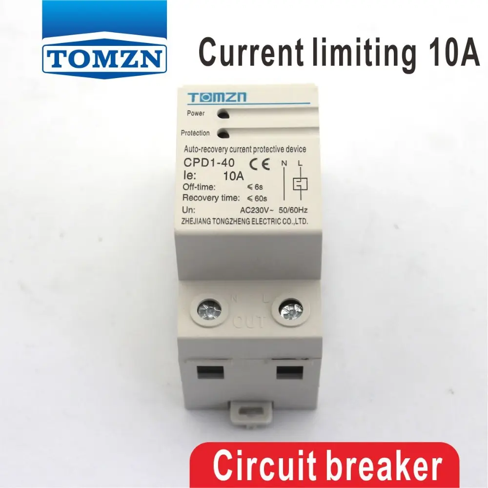 10A 10ampere CPD-63 2300W Household Din rail automatic recovery reconnect Current limiting protective device protector