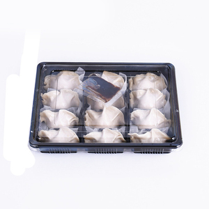 Miễn phí Mẫu Takeaway container thực phẩm nhựa dùng một lần bánh bao bao bì hộp 12 cái bánh bao khay với nắp - Product Image 3