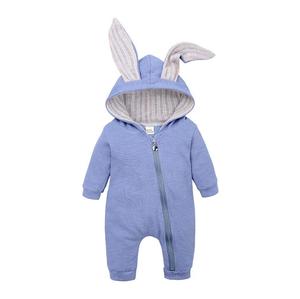 Cute Rabbit Ear Hat <strong>Baby</strong> Romper Long Sleeve Cotton Knitted <strong>Winter</strong> <strong>Clothes</strong> with Zipper Closure Minimum Order 3pcs - Product Image 4