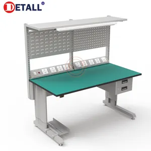 Detall-mesa de trabajo antiestática ajustable, montaje electrónico, ESD