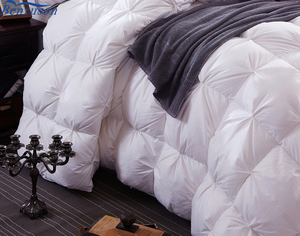 100% de plumas de ganso hecho a mano en línea <span class=keywords><strong>king</strong></span> queen twin size forma de pan invierno grueso edredón juego de cama para cama - Product Image 3