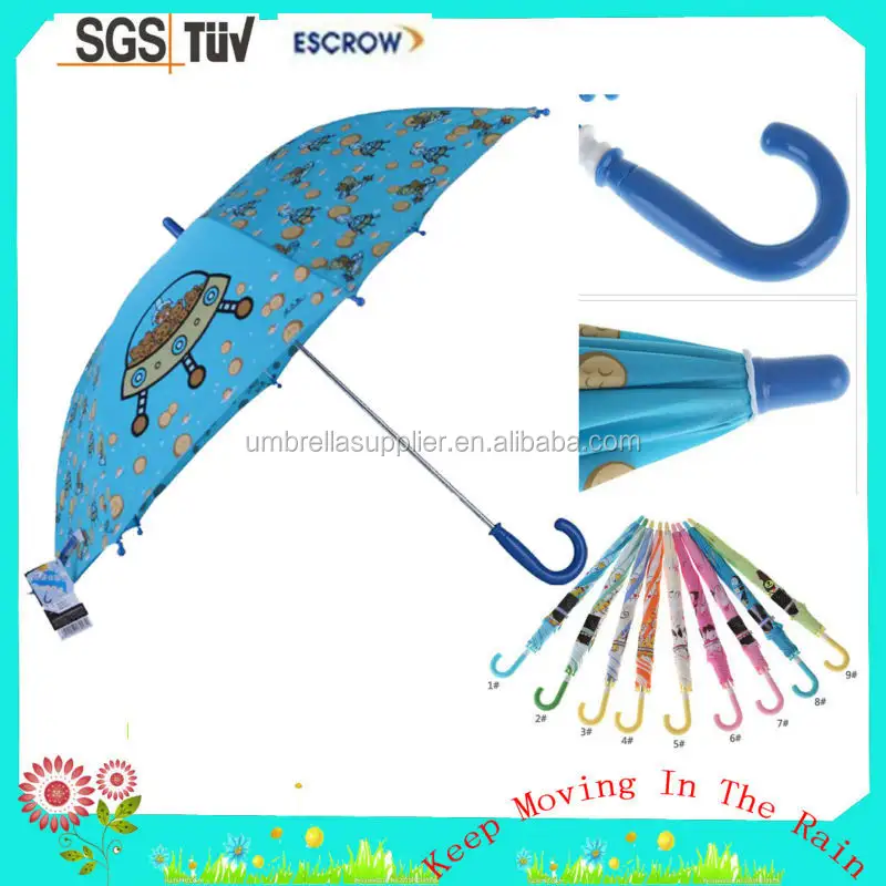 새로운 아이디어 19 인치 동물 귀 모양의 인쇄 아이/아이 우산