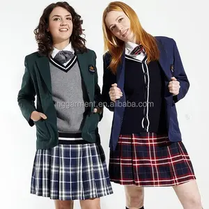 British Style Two Pockets School uniform Blazers with School badges