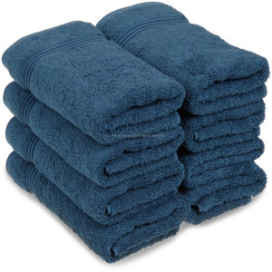 De qualité supérieure pur coton peigné <span class=keywords><strong>éponge</strong></span> pièces serviette ensemble, Sapphire - Product Image 1