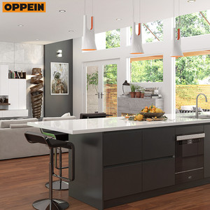 Armarios de cocina de diseño moderno ensamblados estándar E1 promocional de la mejor calidad - Product Image 3