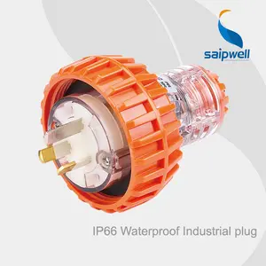 Saipwell monophasé 56P310 IP66 250VAC 10A fiche de prise de courant industrielle avec SAA