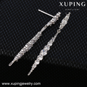 93178 Xuping Haute qualité rhodium boucles d'oreille ravissante avec pierres précieuses pour femmes - Product Image 4