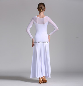 <span class=keywords><strong>Pas</strong></span> <span class=keywords><strong>cher</strong></span> Femmes Filles <span class=keywords><strong>Noir</strong></span> Rouge Longue Robe De Danse de Bal Pratique - Product Image 4