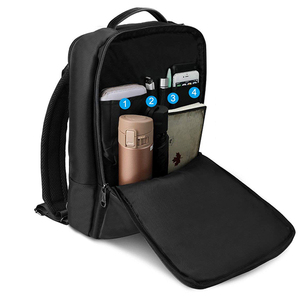 <span class=keywords><strong>Mochila</strong></span> Impermeable Antirrobo para Portátil Oxford para Macbook Air Pro y <span class=keywords><strong>Dell</strong></span> de 13.3-15.6 Pulgadas con Cierre de Cremallera Unisex Negra - Product Image 2