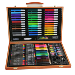 150 ADET 150 adet Deluxe ahşap ahşap ahşap kutu kutu Lüks Çizim hediye çocuklar kırtasiye sanat seti - Product Image 3