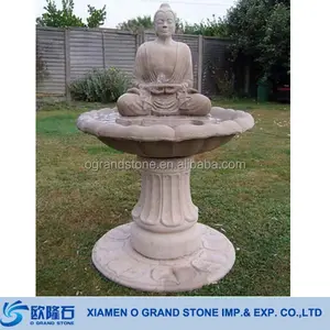 Fuente de agua de jardín de Buda de piedra al aire libre