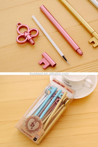 4 unids/lote Gel Pen Set clave Kawaii escuela suministros de oficina foto álbum plumas Kawaii papelería de la escuela - Product Image 6