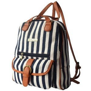 Hot Sale Striped Canvas Backpack for <strong>Teenage</strong> Girls Fashionable Zipper Closure Trendy <strong>Gift</strong> <strong>Idea</strong> - Product Image 2