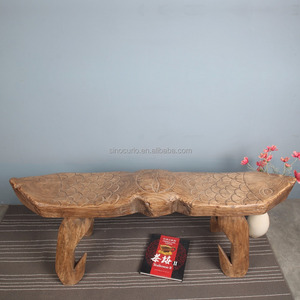 Chinese Antique Rustic Natural Reclaimed Solid Wood <strong>Outdoor</strong> Garden <strong>Stool</strong> - Product Image 4