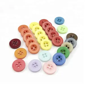 Stock Different Colors Sizes Custom Button Shirts Design Handmade DIY Colors Resin Four Holes Coat Buttons For Sale