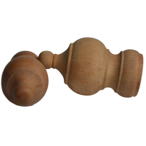 Wood Endcap <strong>Finials</strong> for <strong>Curtain</strong> Poles 19MM 28MM 35MM Wooden <strong>Curtain</strong> Rod Accessories Head <strong>Finials</strong> - Product Image 5
