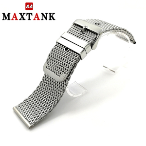 18 20 22 <span class=keywords><strong>24mm</strong></span> pin hebilla malla milanesa correa de reloj de acero inoxidable correa de reloj - Product Image 6