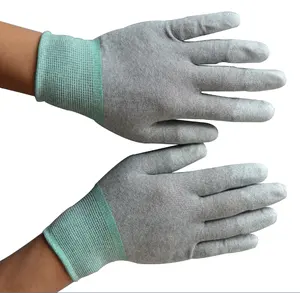 Sıcak satış ESD eldiven PU parmak ucu kaplı elektrik eldivenler