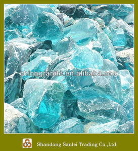 Natural slag ocean blue colored Glass Rock scenery - Product Image 6